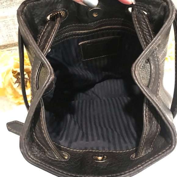 COACH Sonoma Adj Drawstring Bag Brown GUC! # 4923 - Picture 6 of 10